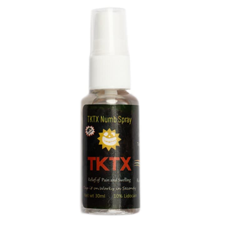TKTX During-Procedure Numbing Spray - Official TKTX Numbing Cream. TKTX Numbing Spray: Rapid, spray-on pain relief for large tattoos and quick coverage. Studio favorite.