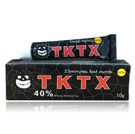 TKTX Tattoo Numbing Cream - Black 40% - Official TKTX Numbing Cream. TKTX Black 40% — a topical cream from the TKTX tattoo range, applied to the skin before a session for added comfort.