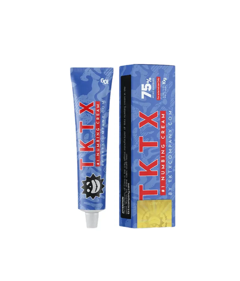 TKTX Tattoo Numbing Cream - Blue 75% - Official TKTX Numbing Cream. TKTX Blue 75% — a topical cream from the TKTX tattoo range, often chosen for colour and shading work.