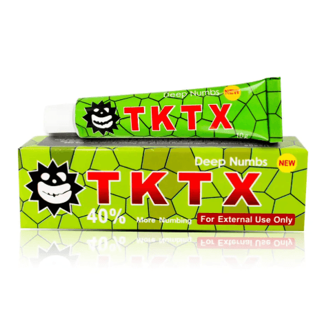 TKTX Tattoo Numbing Cream - Green 40% - Official TKTX Numbing Cream. TKTX Green 40% — a topical cream from the TKTX tattoo range, applied to the skin before a session for added comfort.