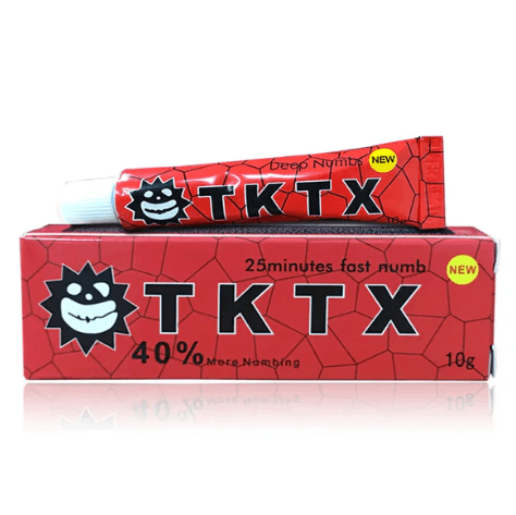 TKTX Tattoo Numbing Cream - Red 40% - Official TKTX Numbing Cream. TKTX Red 40% — a topical cream from the TKTX tattoo range, applied to the skin before a session for added comfort.